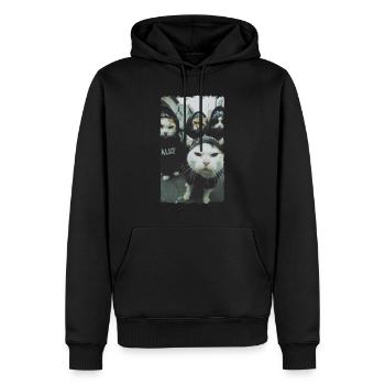 Gangster Katzen Streetwear Cooles Katzenmotiv - Männer Premium Bio Hoodie - Schwarz - Vorne - Nico (187cm)