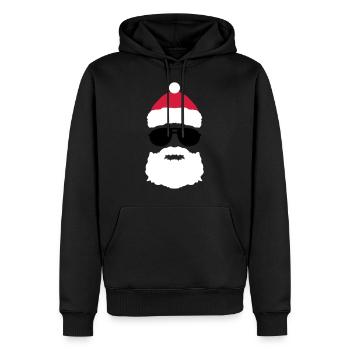 FATHER CHRISTMAS COOL - Men’s Premium Organic Hoodie - black - Front - Nico (187cm)