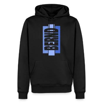 Schriftzug Bernd - Männer Premium Bio Hoodie - Schwarz - Vorne - Nico (187cm)