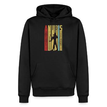 Égypte - Sweat à capuche Premium bio Homme - noir - Devant - Nico (187cm)