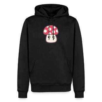 Fliegenpilz Genervt Kawaii - Männer Premium Bio Hoodie - Schwarz - Vorne - Nico (187cm)