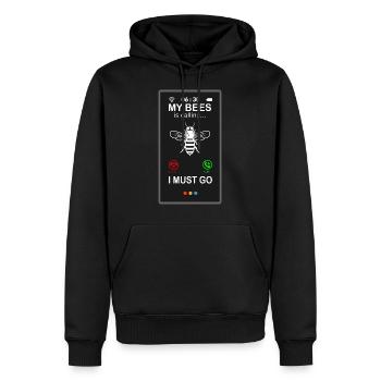 Hobby beekeeper beekeeper calls gift idea - Men’s Premium Organic Hoodie - black - Front - Nico (187cm)