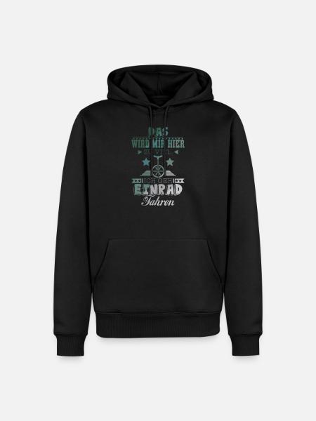 Einradfahrer fahren Einrad auf Unicycle - Männer Premium Bio Hoodie - Schwarz