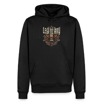 Legendär_seit_1986_Jahrgang_Geburtstag_Geschenk - Männer Premium Bio Hoodie - Schwarz - Vorne - Nico (187cm)