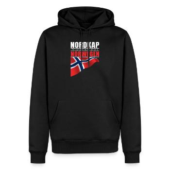 Cap Nord - Sweat à capuche Premium bio Homme - noir - Devant - Nico (187cm)