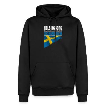 Helsingborg - Sweat à capuche Premium bio Homme - noir - Devant - Nico (187cm)
