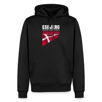 Esbjerg - Männer Premium Bio Hoodie - Schwarz - Vorne - Nico (187cm)