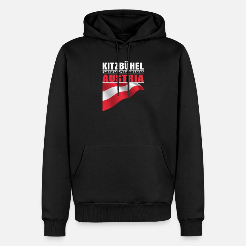 Kitzbühel - Sweat à capuche Premium bio Homme - noir