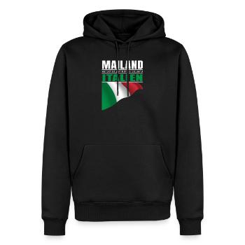 Milan - Sweat à capuche Premium bio Homme - noir - Devant - Nico (187cm)