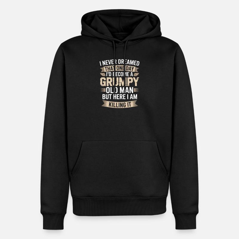 Grumpy Old Man: Killing It - Sweat à capuche Premium bio Homme - noir