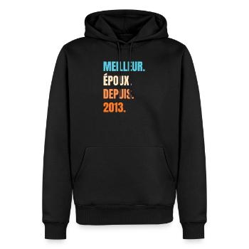 Best Husband Since 2013 Gift Husband - Men’s Premium Organic Hoodie - black - Front - Nico (187cm)
