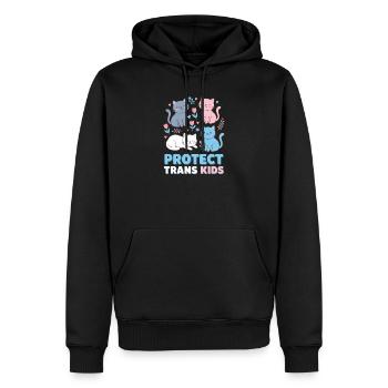 Pride Month LGBTQ – Schütze trans Kinder - Männer Premium Bio Hoodie - Schwarz - Vorne - Nico (187cm)