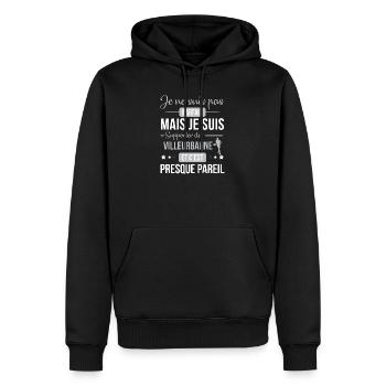 Je Ne Suis Pas Parfait Mais Je Suis Supporter D... - Sweat à capuche Premium bio Homme - noir - Devant - Nico (187cm)