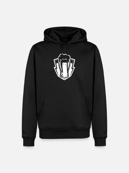 Bierglas Bier - Männer Premium Bio Hoodie - Schwarz