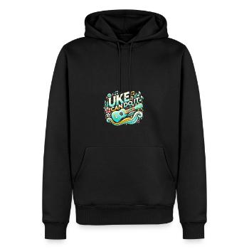 Uke kann es schaffen - Männer Premium Bio Hoodie - Schwarz - Vorne - Nico (187cm)