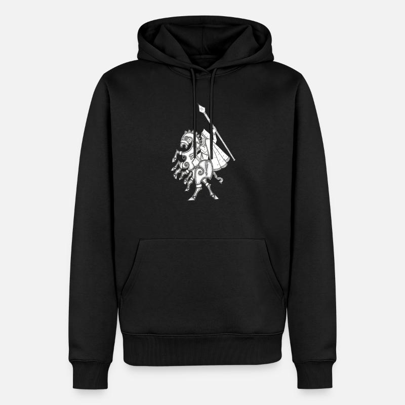 Odin, Reiten Sleipnir - Männer Premium Bio Hoodie - Schwarz