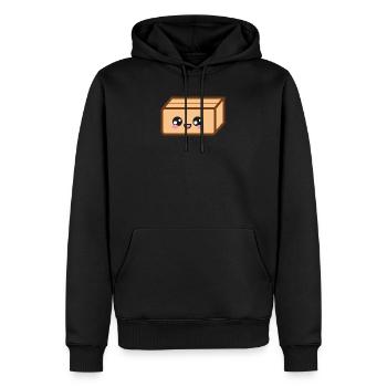Karton Verpackung Umzug - Männer Premium Bio Hoodie - Schwarz - Vorne - Nico (187cm)
