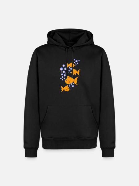 golden fishes - Men’s Premium Organic Hoodie - black