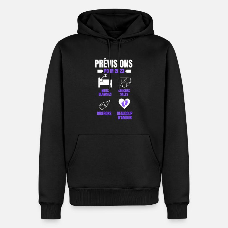 prévision pour 2023 - Sweat à capuche Premium bio Homme - noir