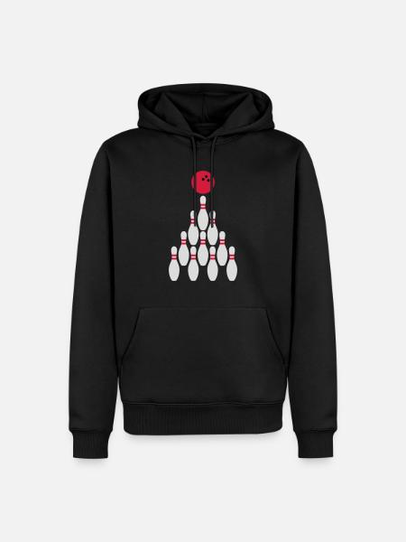 Bowling Kegeln Ball Design - Men’s Premium Organic Hoodie - black