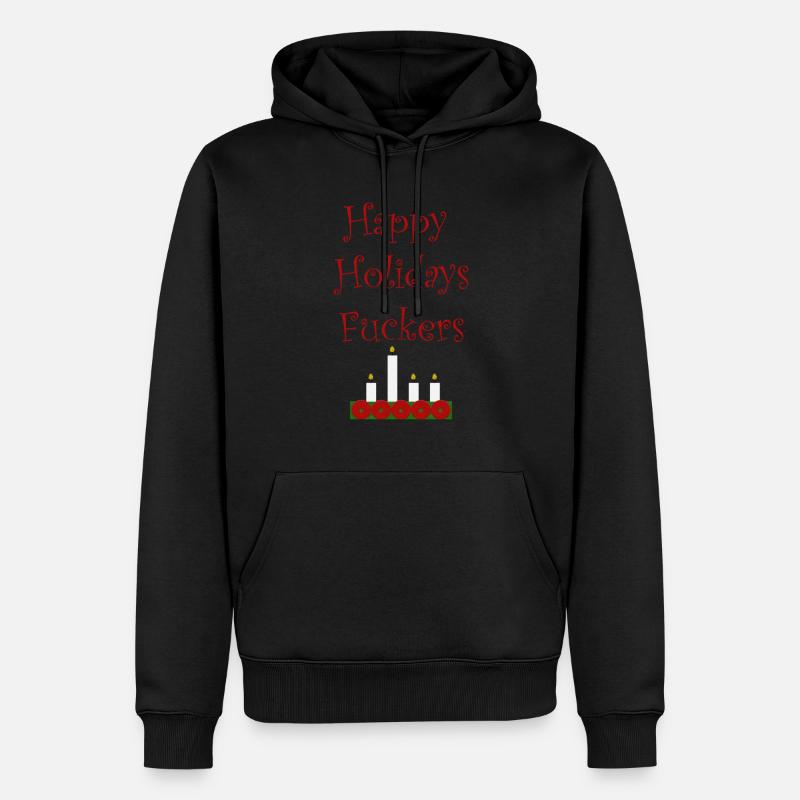 Joyeuses conneuses de Noël - Sweat à capuche Premium bio Homme - noir