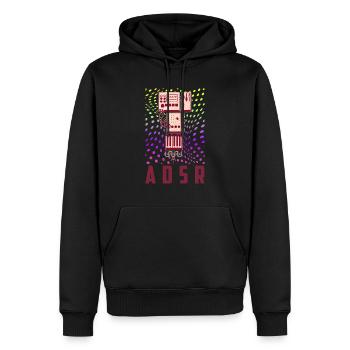 Synthesizer Synth Keyboard Elektronische Musiker - Männer Premium Bio Hoodie - Schwarz - Vorne - Nico (187cm)