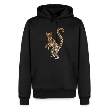 Lémuriens, Madagascar, Lémurien à queue annelée, Animal de zoo, Fille, Lémurien - Sweat à capuche Premium bio Homme - noir - Devant - Nico (187cm)