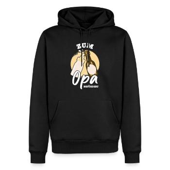 Opa 2024 in Bearbeitung Befördert zum Opa - Männer Premium Bio Hoodie - Schwarz - Vorne - Nico (187cm)