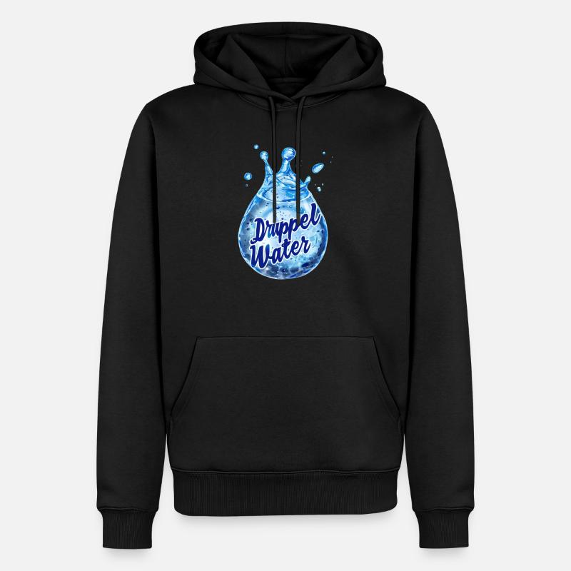Wassertropfen - Männer Premium Bio Hoodie - Schwarz