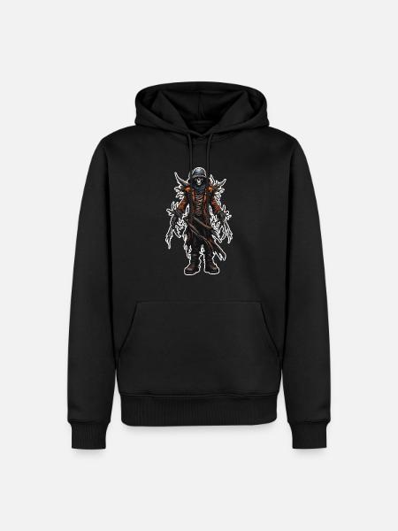 Vogelscheuche / Erntehelfer / Maisfeld / Feld - Männer Premium Bio Hoodie - Schwarz