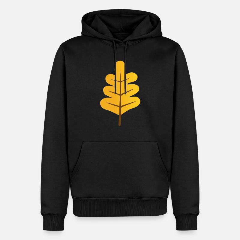 Feuille de chêne - Sweat à capuche Premium bio Homme - noir