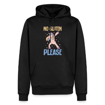 Sans gluten Intolérance au gluten - Sweat à capuche Premium bio Homme - noir - Devant - Nico (187cm)