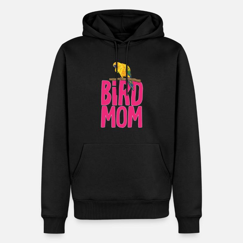 Perruche, Perroquet, Perruche, Oiseau - Sweat à capuche Premium bio Homme - noir