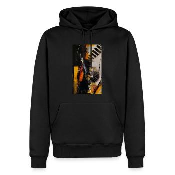 Abstraktion Weight One - Männer Premium Bio Hoodie - Schwarz - Vorne - Nico (187cm)