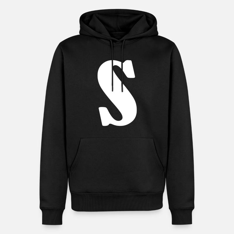 S - Sweat à capuche Premium bio Homme - noir