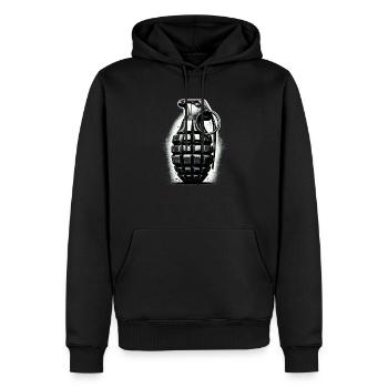 Sprengladung: Handgranate - Männer Premium Bio Hoodie - Schwarz - Vorne - Nico (187cm)