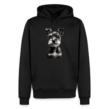 Zwergschnauzer - Männer Premium Bio Hoodie - Schwarz - Vorne - Nico (187cm)