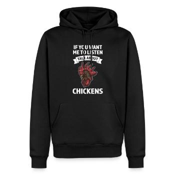 Hühnerhaltung Tierhaltung Geschenk - Männer Premium Bio Hoodie - Schwarz - Vorne - Nico (187cm)