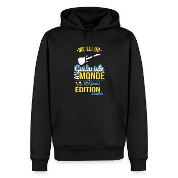 Bester Gitarrist der Welt - 100% genial - Männer Premium Bio Hoodie - Schwarz - Vorne - Nico (187cm)