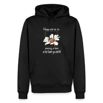 Conservation de la nature Protection de l’environnement Jardinier Jardinier Abeille - Sweat à capuche Premium bio Homme - noir - Devant - Nico (187cm)