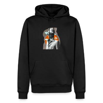 Retro Flash No46 - Männer Premium Bio Hoodie - Schwarz - Vorne - Nico (187cm)