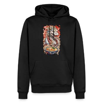 Anime Dragon & Ramen Noodle Soups Magic - Men’s Premium Organic Hoodie - black - Front - Nico (187cm)