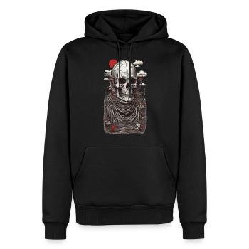 Squelette gothique japonais L’esthétique vintage du Japon - Sweat à capuche Premium bio Homme - noir - Devant - Nico (187cm)