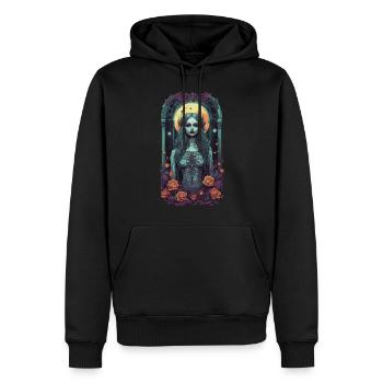 Okkultes Vintage Goth Girl Dunkle Ästhetik - Männer Premium Bio Hoodie - Schwarz - Vorne - Nico (187cm)