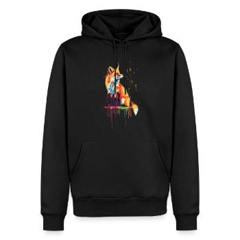 Rotfuchs - Männer Premium Bio Hoodie - Schwarz - Vorne - Nico (187cm)