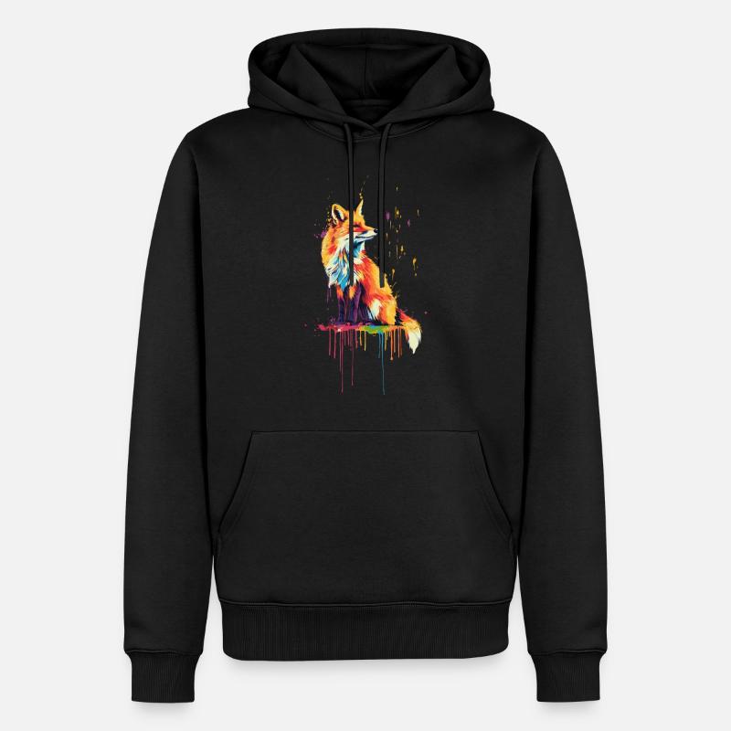Rotfuchs - Männer Premium Bio Hoodie - Schwarz