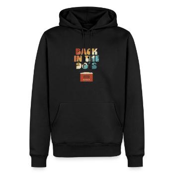 Zurück in die 90´s Walkman - Männer Premium Bio Hoodie - Schwarz - Vorne - Nico (187cm)