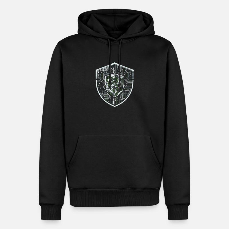 Protocole Digital Shield - Sweat à capuche Premium bio Homme - noir