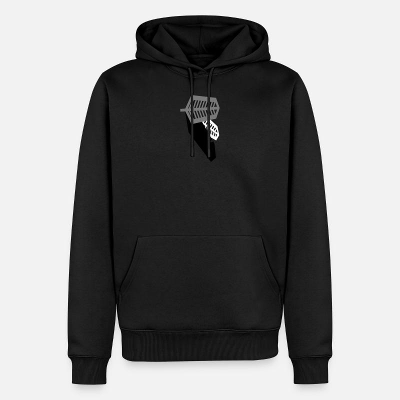 Federn - Männer Premium Bio Hoodie - Schwarz