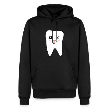 Dent, Dents, Dentiste Costume Carnaval Carnaval - Sweat à capuche Premium bio Homme - noir - Devant - Nico (187cm)